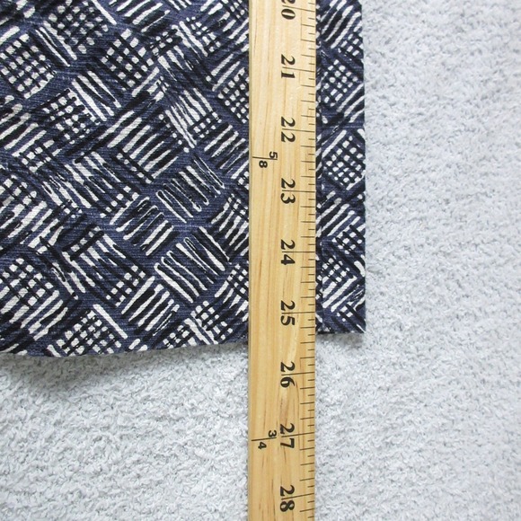 Anthropologie Cartonnier Charlie Ankle Pants Geometric Print Navy Blue 8 - Picture 5 of 9